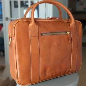 Danny P Brown Leather Messenger Bag